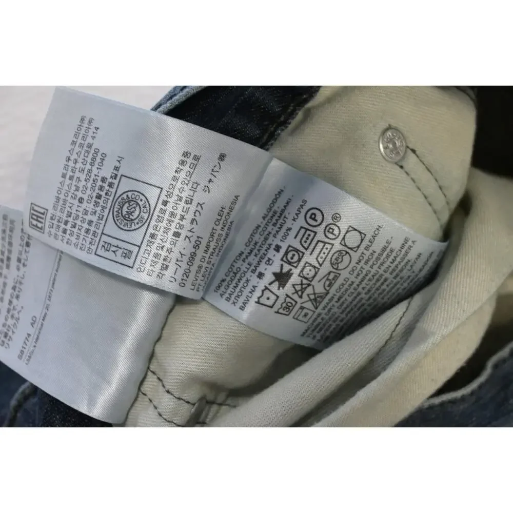 Levi's‎ 514 Straight Fit Rugged Denim Blue Jeans Mens Size 34 x 34